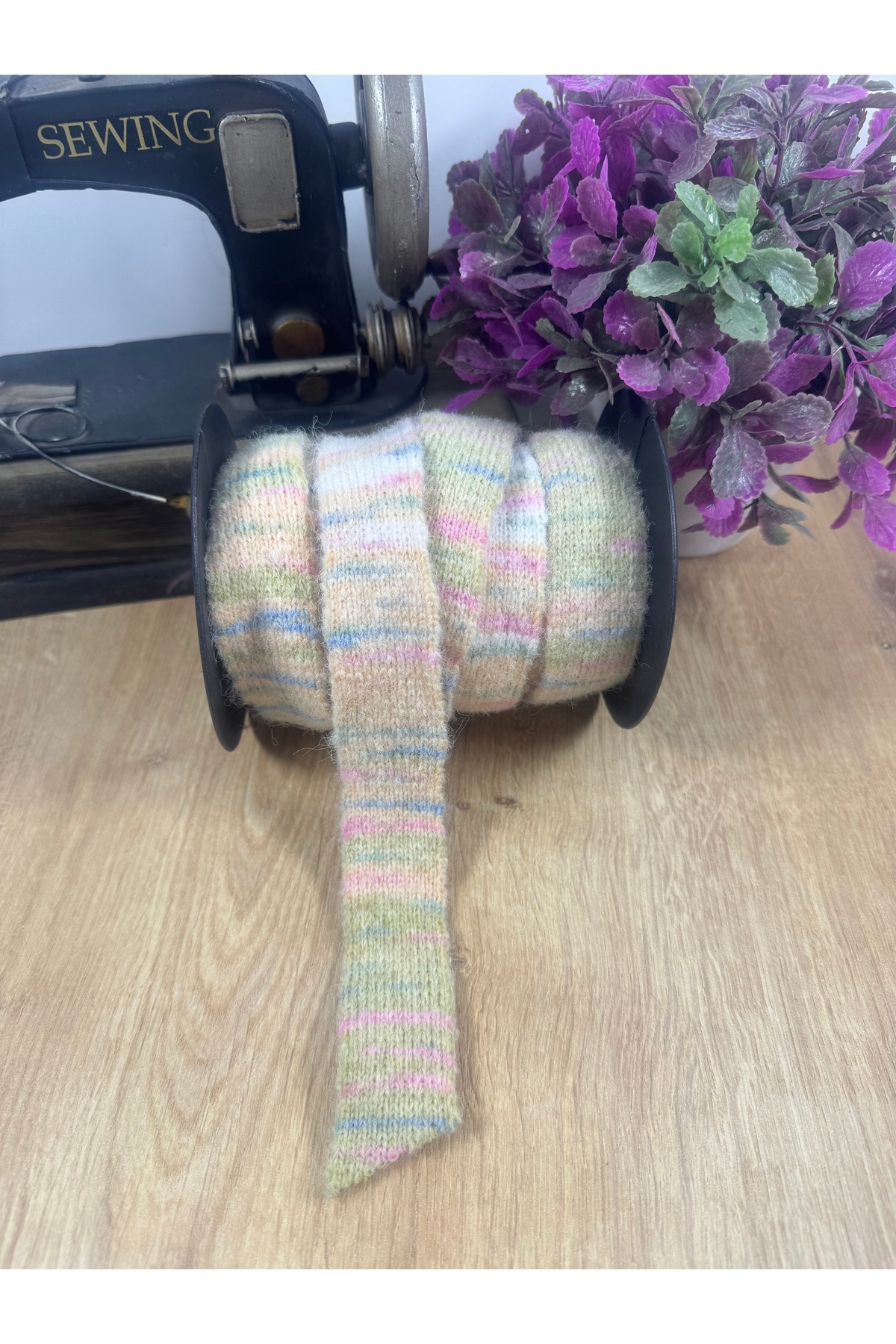pastel renkli örgü şerit - Görsel 2