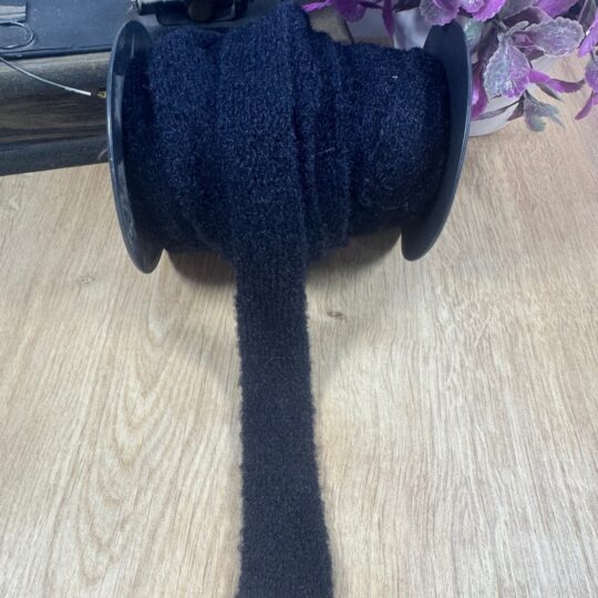 siyah örgü dokuma şerit