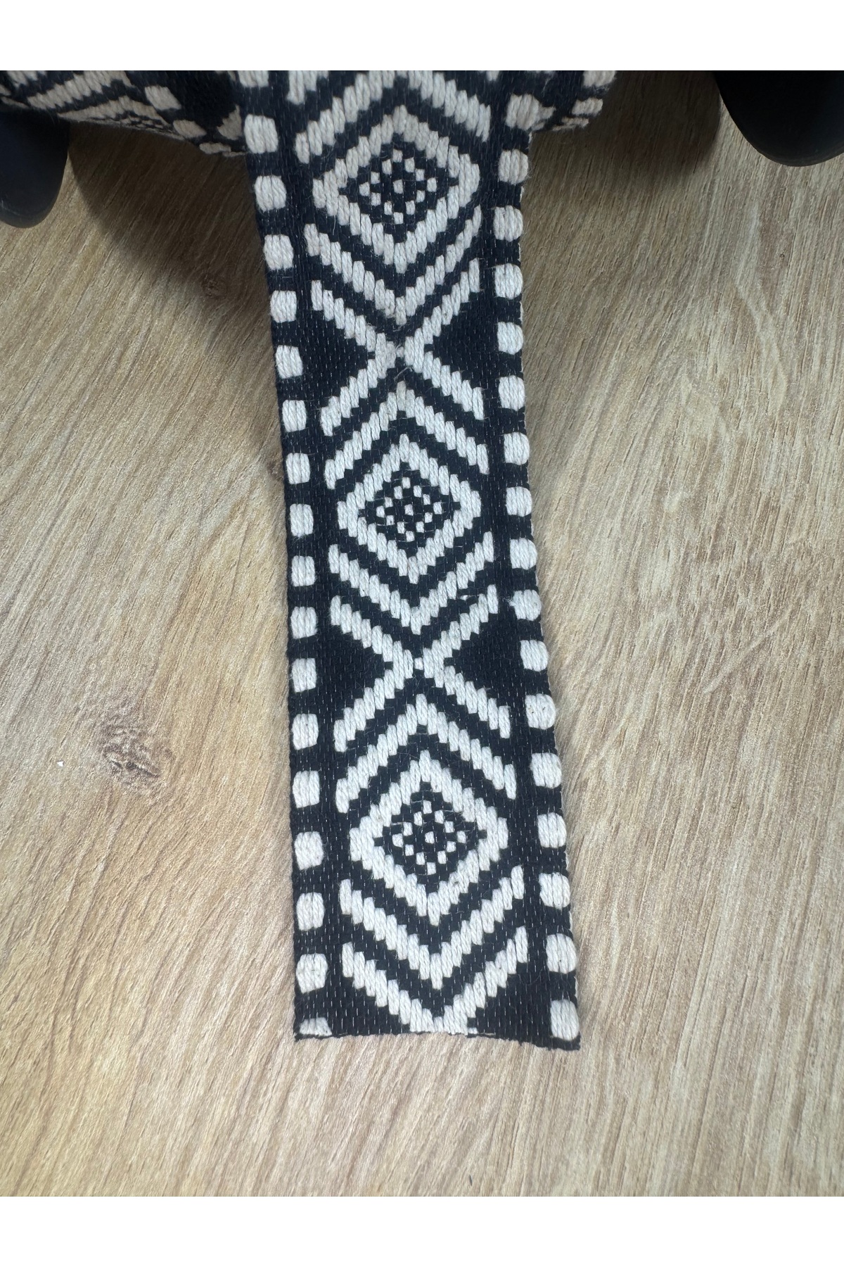 siyah beyaz dokuma şerit - Görsel 3