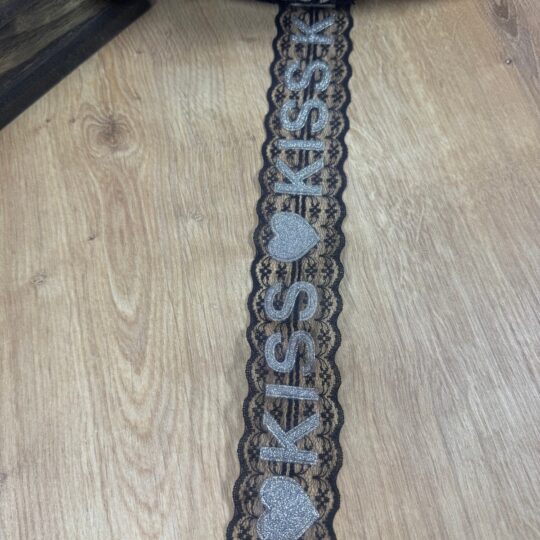 yazılı dantel şerit