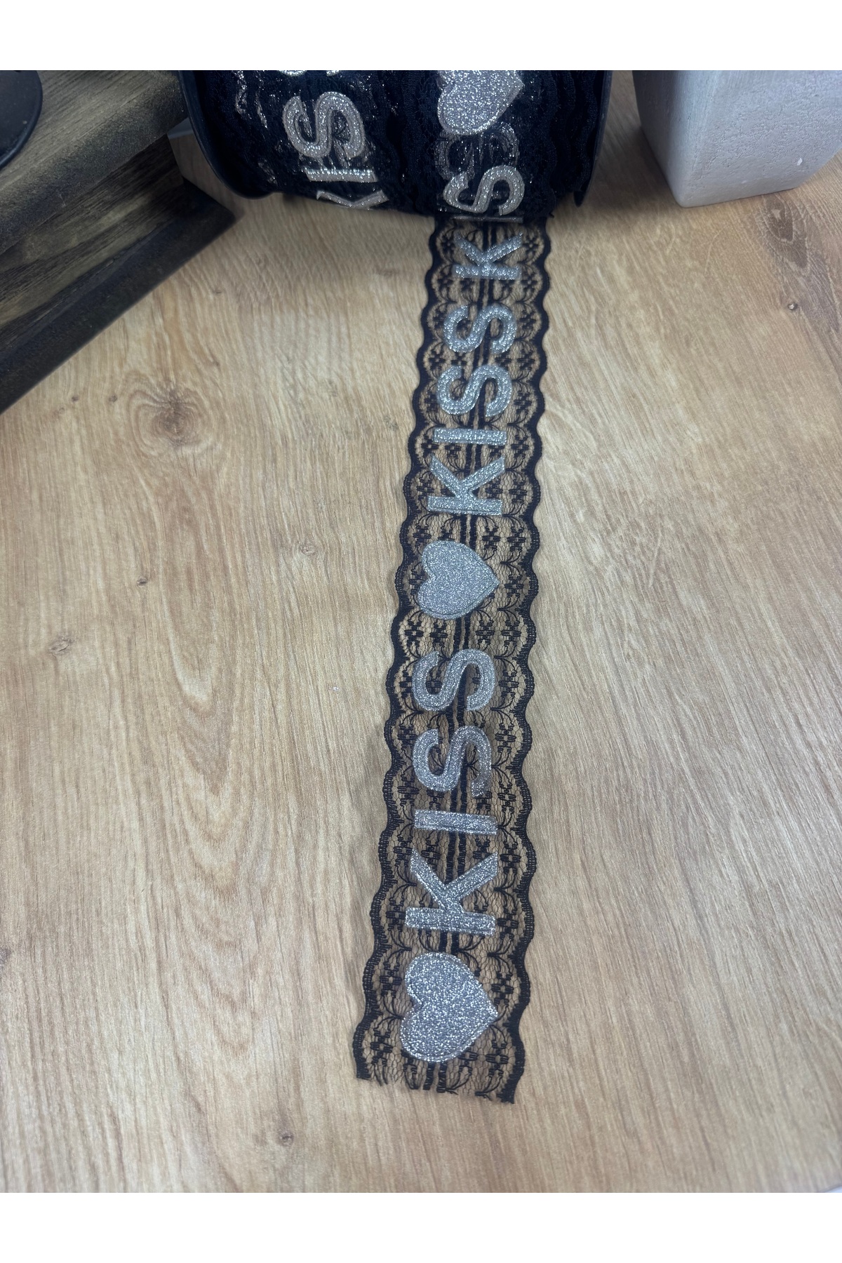 yazılı dantel şerit