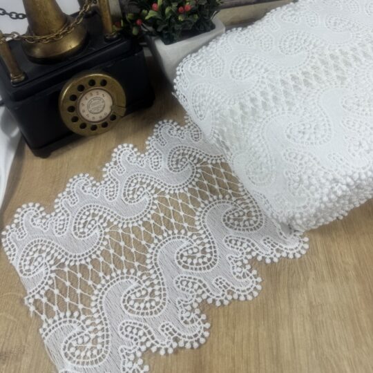 zarif desenli şerit dantel 20 cm genişliğinde