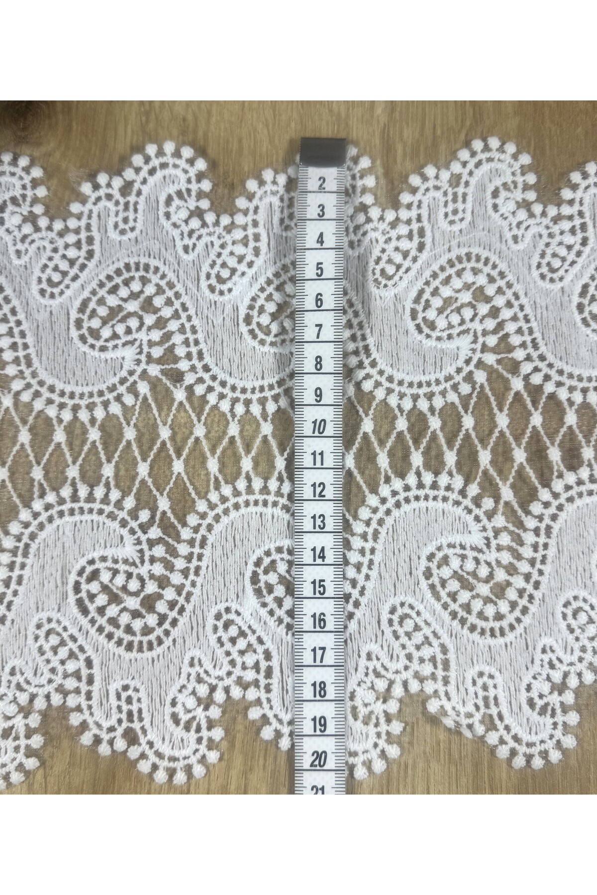 zarif desenli şerit dantel 20 cm genişliğinde - Görsel 5
