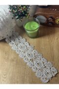 Spiral halka motifli çift kenar dantel şerit(1mt)