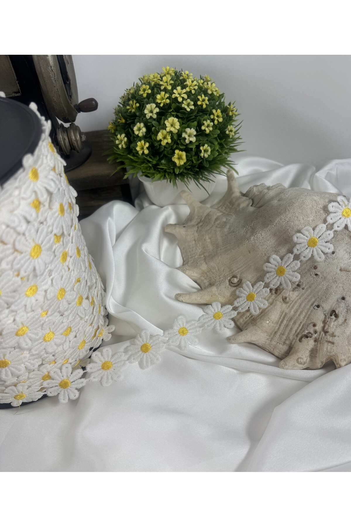 papatya desenli çıtır dantel şerit (2.5cm genişlik) - Görsel 2