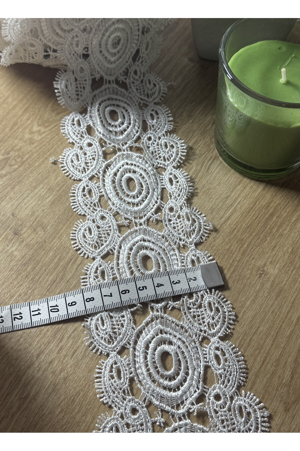Spiral halka motifli çift kenar dantel şerit(1mt) - Görsel 3