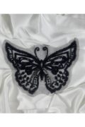 işlemeli kelebek motif aplike