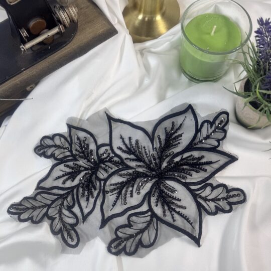 işlemeli nakışlı şık zarif aplike motif