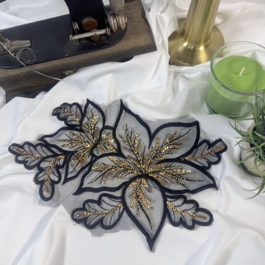 işlemeli nakışlı şık zarif aplike motif