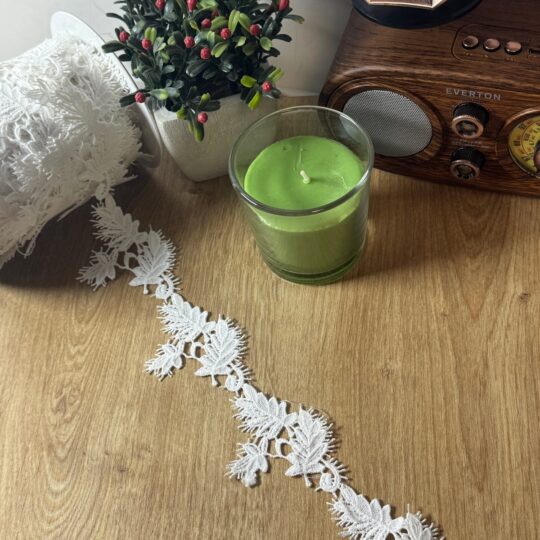 Sarmaşık dalı yaprak motifli dantel şerit(1mt)