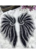 Boncuk işlemeli ikili aplike motif