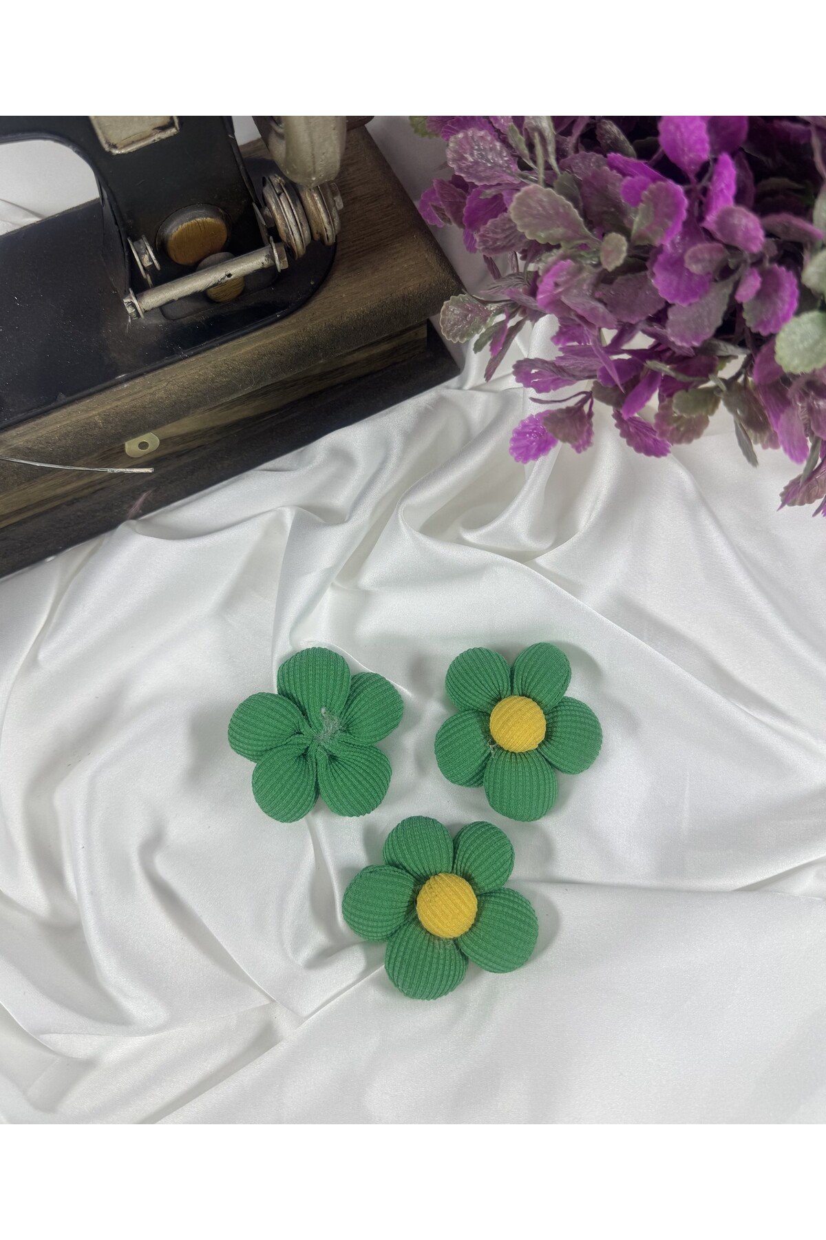 elyaf dolgulu mini papatya motif (3adet) - Görsel 3