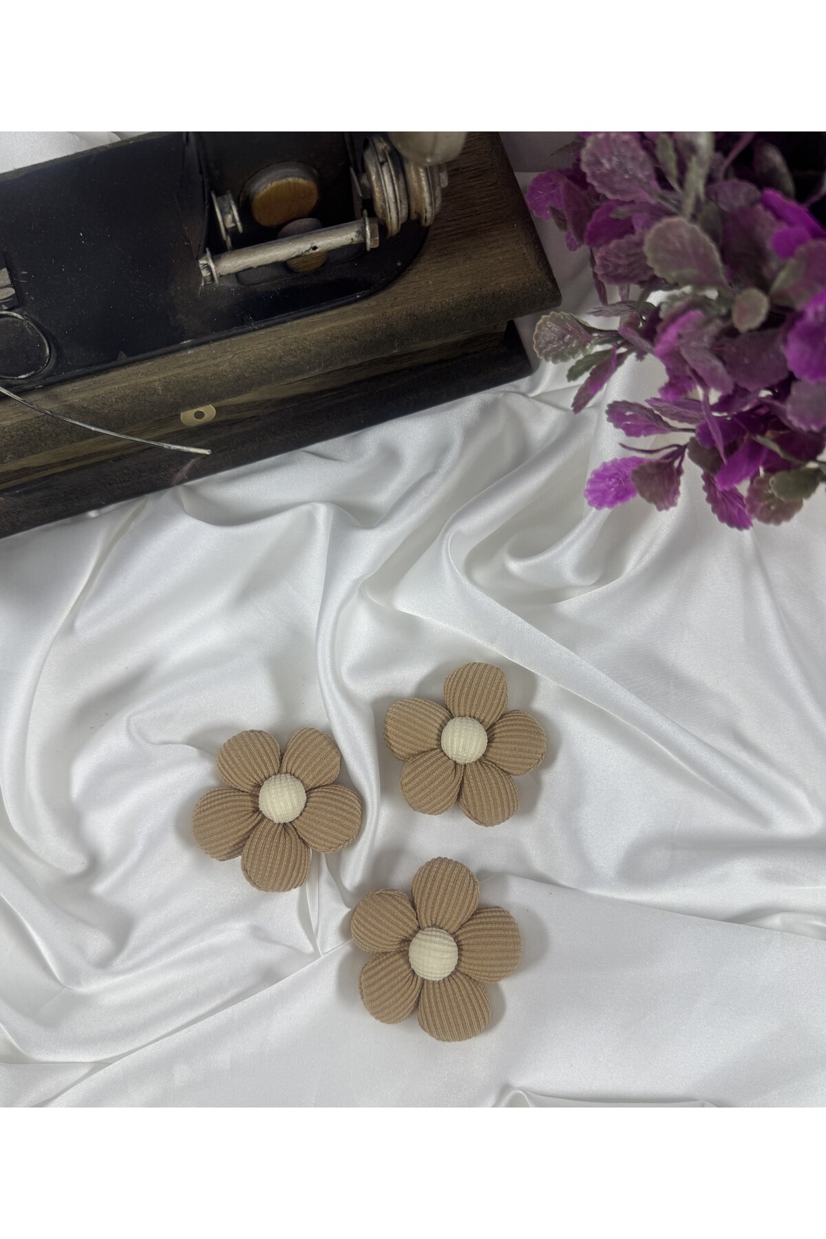 elyaf dolgulu mini papatya motif (3adet) - Görsel 2