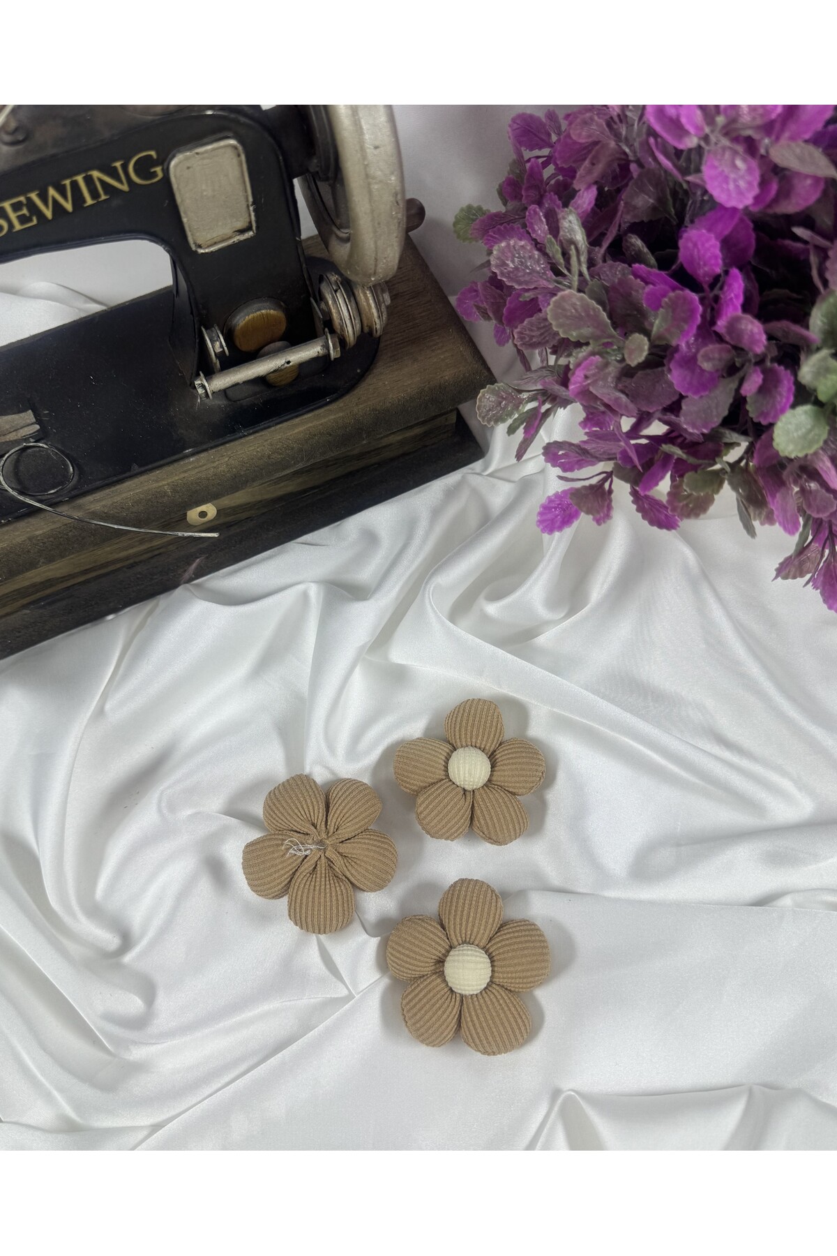 elyaf dolgulu mini papatya motif (3adet) - Görsel 3