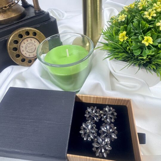 Kristal şık düğme blacknikel 5adet