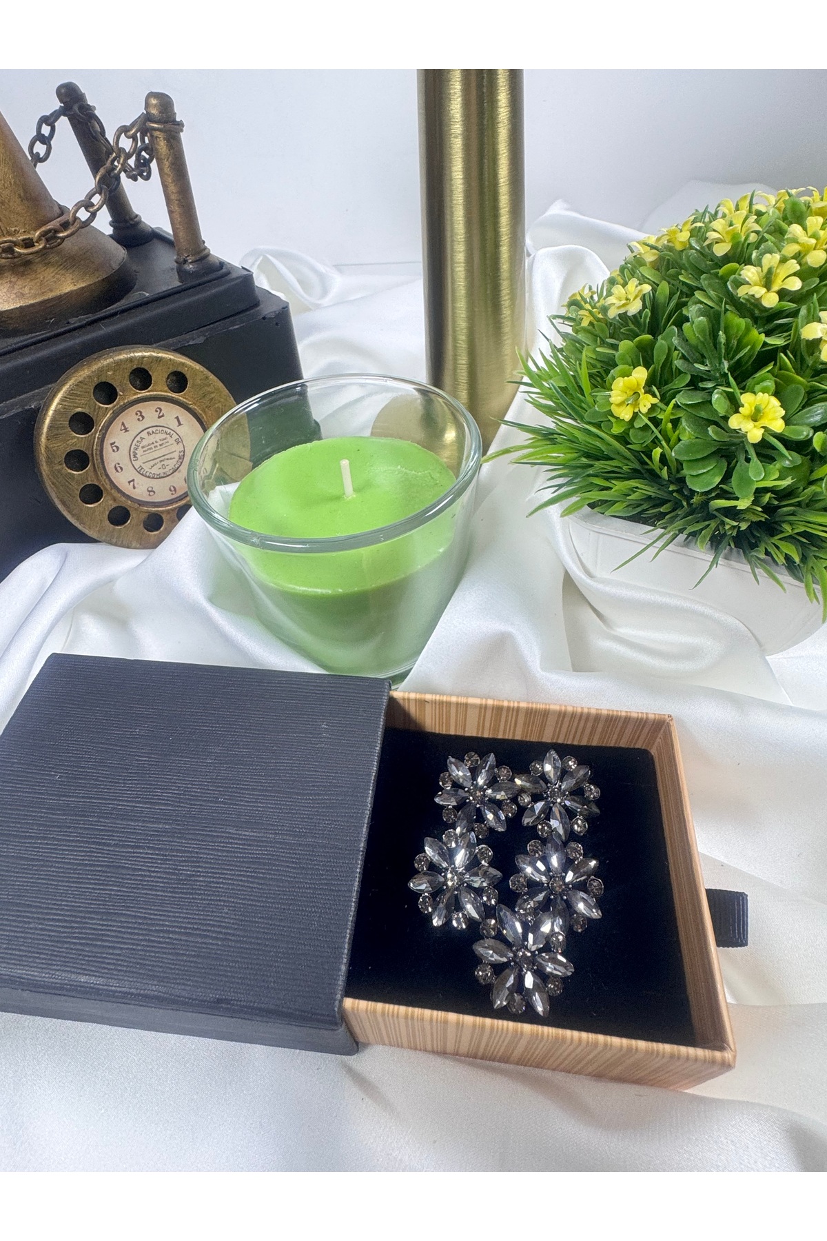 Kristal şık düğme blacknikel 5adet