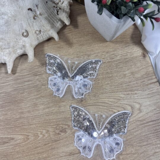 payet işlemeli kelebek mini motif 2 adet