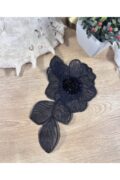 nakışlı papatya desenli payet işlemeli aplik motif