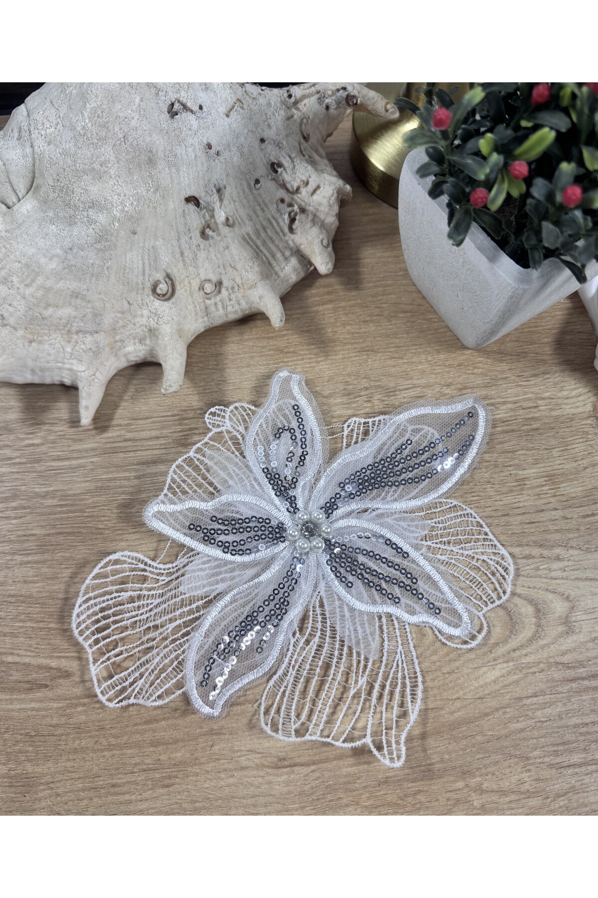 payet işlemeli dantel aplike motif(1adet)