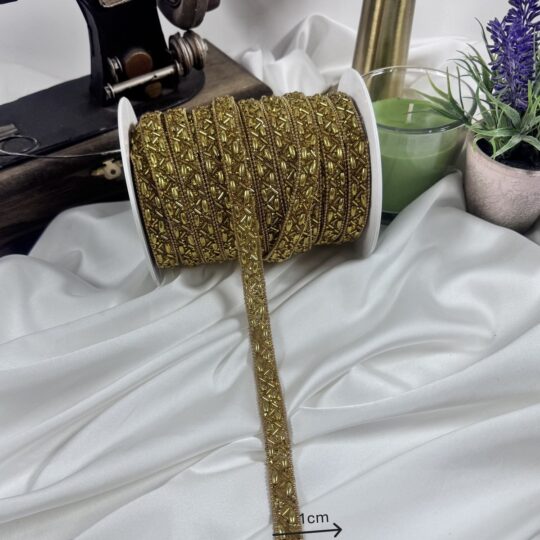gold 1 cm yapışma taş şerit aksesuar