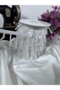 şerit kristal boncuk 1cm saten kurdale üzerine (5.5cm)