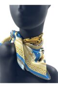 Desenli saten bandana fular