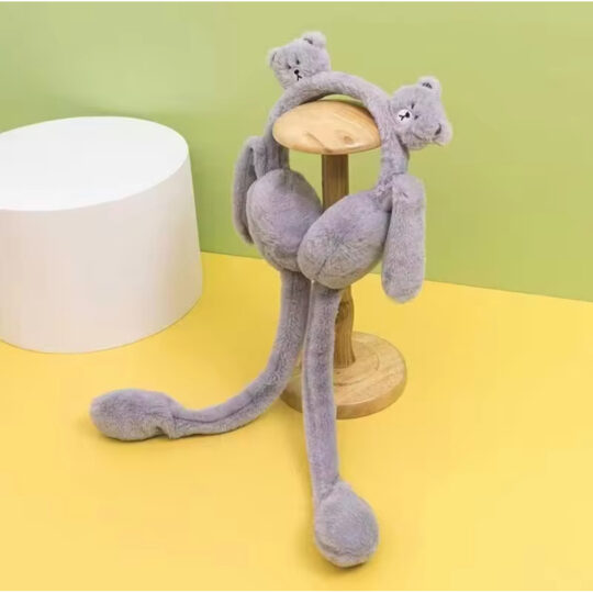 Peluş Kulaklık (haraketli oynar kulaklı sesli) ayı figürlü