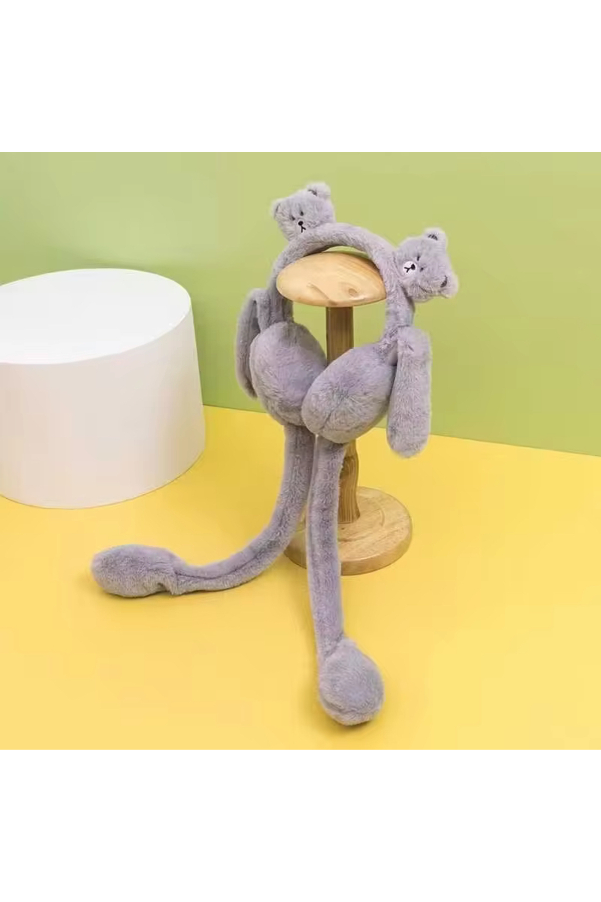 Peluş Kulaklık (haraketli oynar kulaklı sesli) ayı figürlü