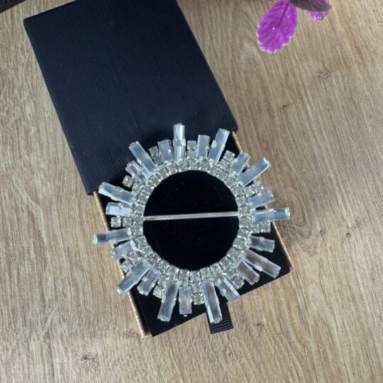 Güneş desenli kristal taşlı kemer tokası