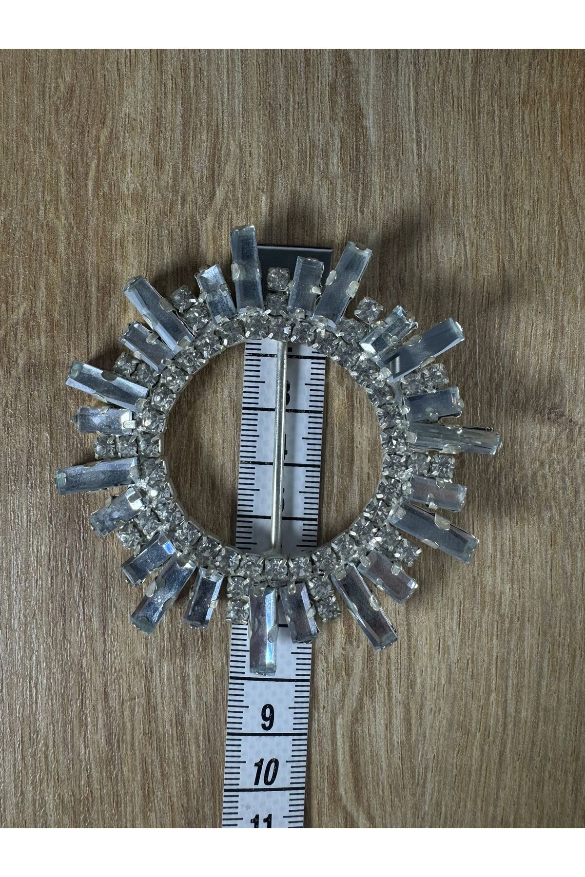 Güneş desenli kristal taşlı kemer tokası - Görsel 3