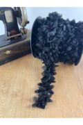 Haute Couture 3D Çiçekli kristal boncuklu dantel şerit (1mt)