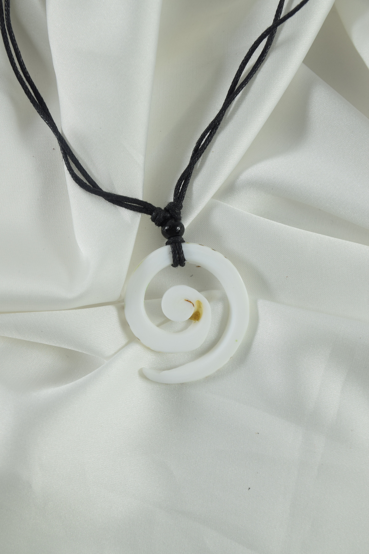 Spiral Doğal taş kolye ayarlanabilir minimal bohem tasarım - Görsel 6
