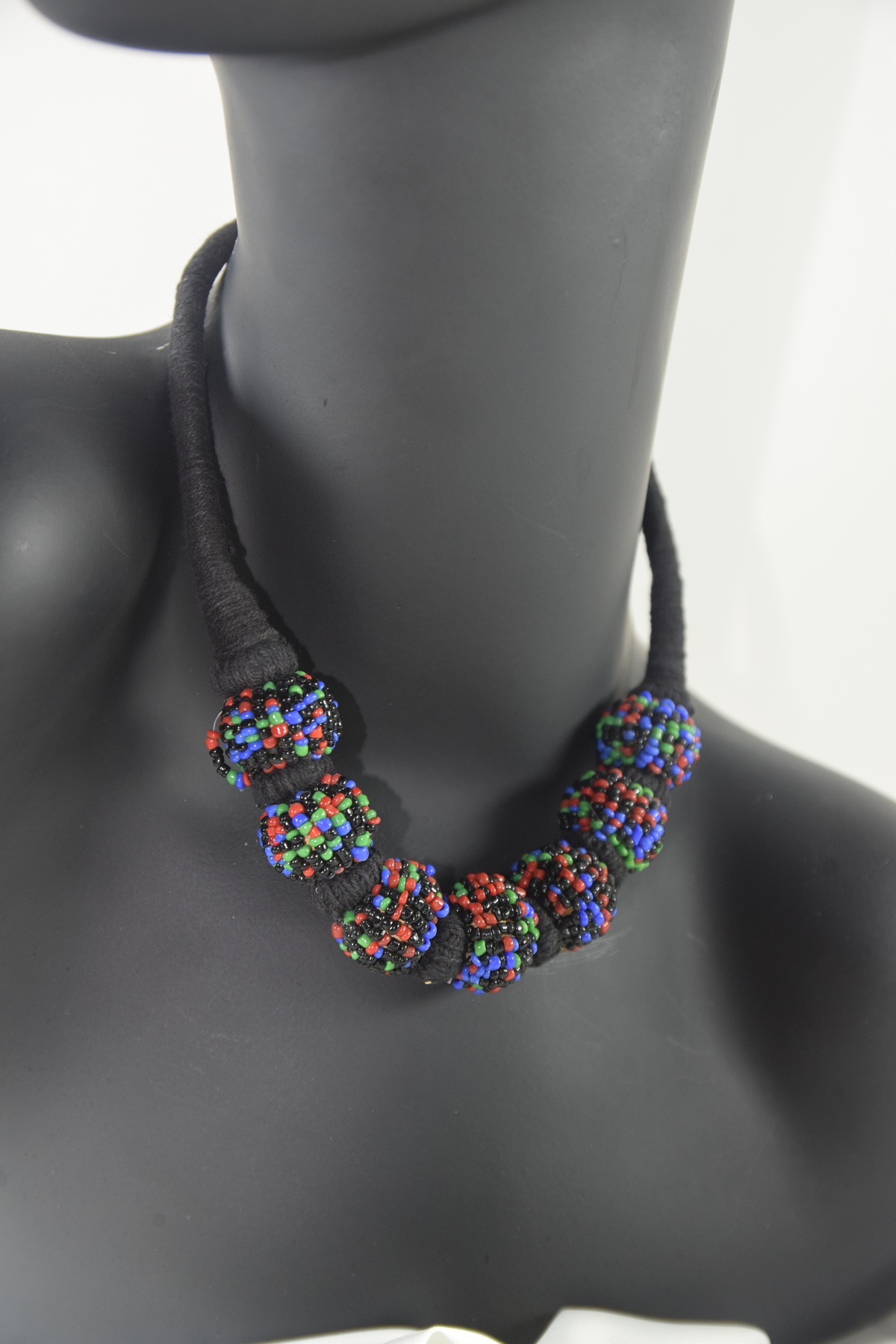 Renkli Boncuk detaylı el işi kolye etnik%Boho şıklık
