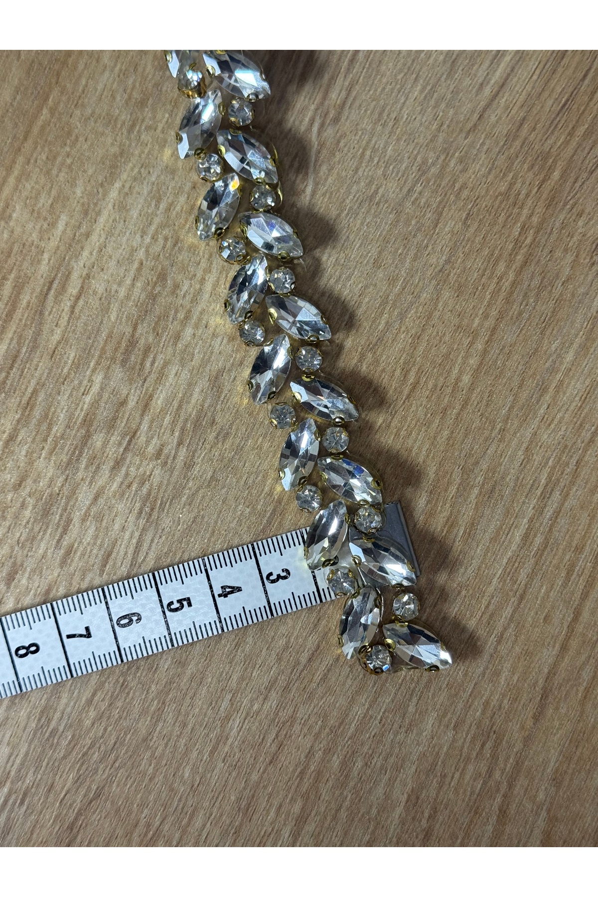 Kendinden yapışkanlı gold kristal dekoratif şerit (1mt) - Görsel 3
